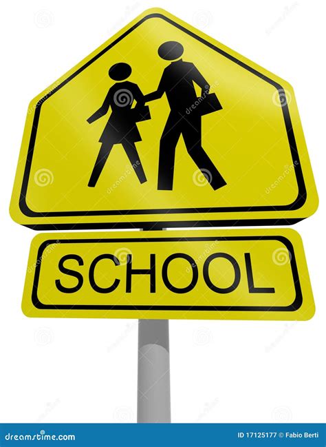 Traffic Sign School Stock Illustration Illustration Of School 17125177