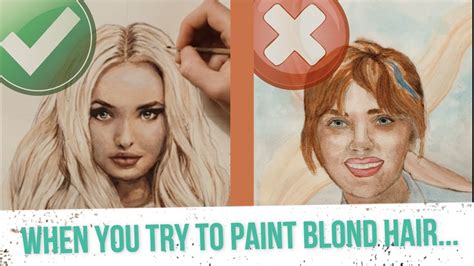 Most Important Tips When Painting Blond Hair In Watercolor Youtube