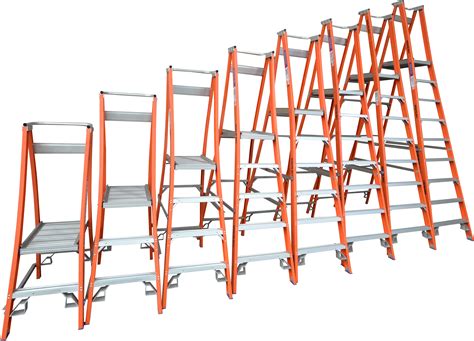 Fiberglass Platform Ladders 10 Step