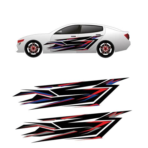 Car Sticker Design Vector Car Side Body Modification Car Decal