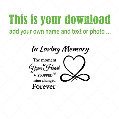 The Moment Your Heart Stopped Svg In Loving Memory Svg In Etsy