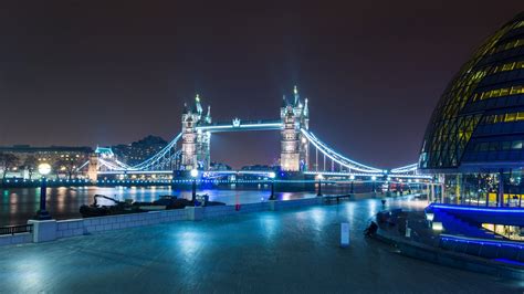 4K United Kingdom Houses Rivers Bridges England London Night