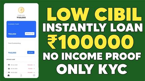 Low Cibil Score Instant Loan Upto ₹100000 Instant Personal Loan App