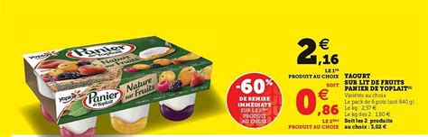 Promo Yaourt Sur Lit De Fruits Panier De Yoplait Chez Hyper U