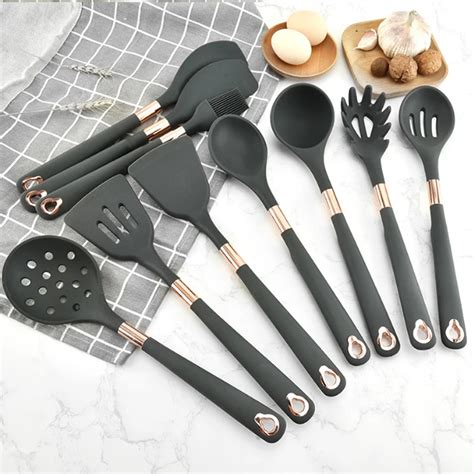 Conjunto De Utens Lios De Cozinha De Silicone Conjunto De Ferramentas