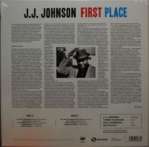 Jj Johnson First Place Limited Edition Plak Opus3a