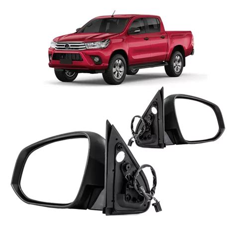 Par Retrovisor Hilux Srv Sw4 Elétrico Pisca Capa Cromada