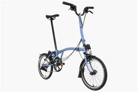 Brompton C Line Explore H L Folding Bike In Cloud Blue