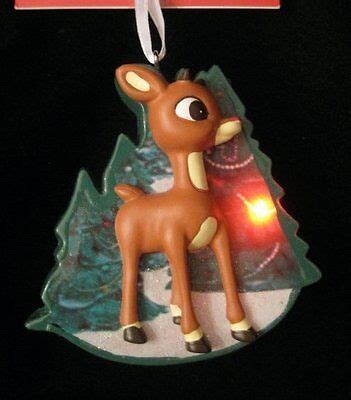 Rudolph The Red Nosed Reindeer Light Up Flashing Ornament Nwt Ebay