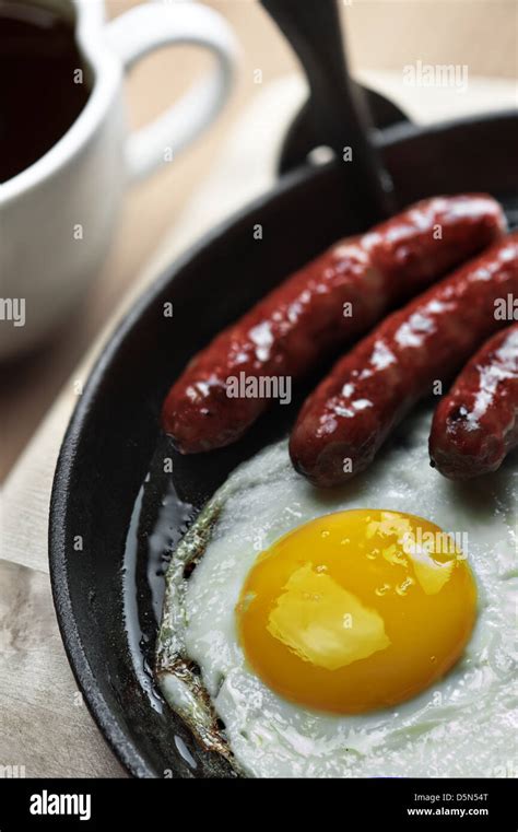 breakfast with eggs and sausage Stock Photo - Alamy