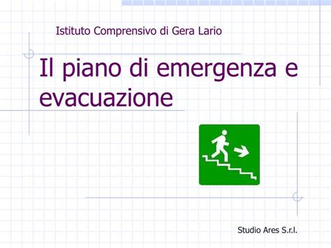 PPT Il Piano Di Emergenza E Evacuazione PowerPoint Presentation Free