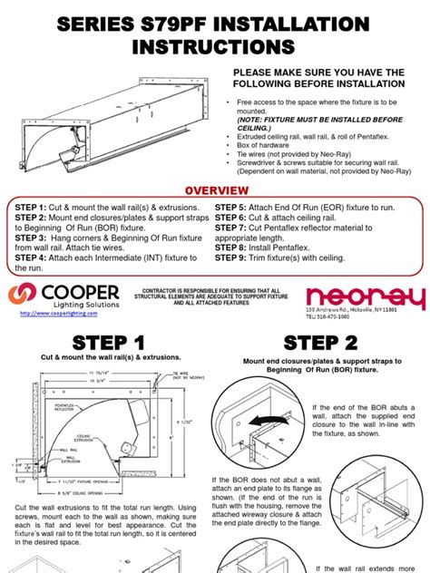 S79PF - Installation Manual | PDF | Extrusion | Electrical Connector