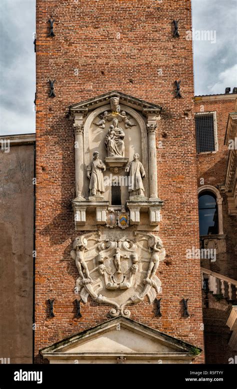 Carvings At Torre Bissara Clock Tower 12th Century Piazza Dei