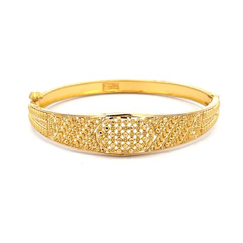 Elegant Gold Kada Bangle - BAN-1345