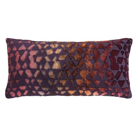 Kevin O Brien Studio Triangles Square Velvet Pillow Cover Insert