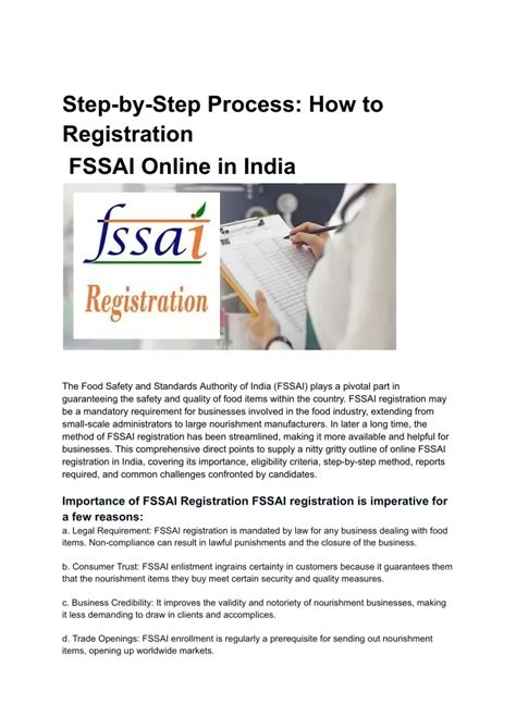 Ppt Online Fssai Registration In India Powerpoint Presentation Free