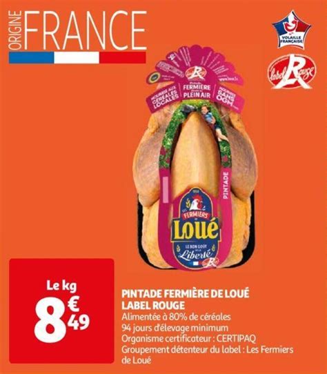 Pintade Fermi Re De Lou Label Rouge Promotie Bij Auchan