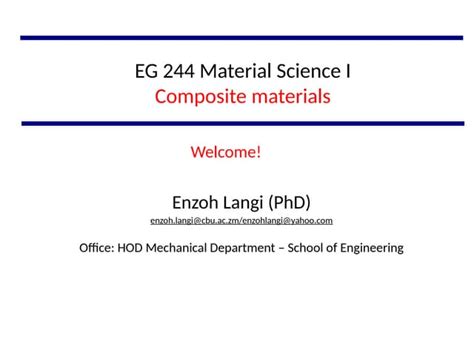 Composite Materials Material Science and Engineering | PPTX 