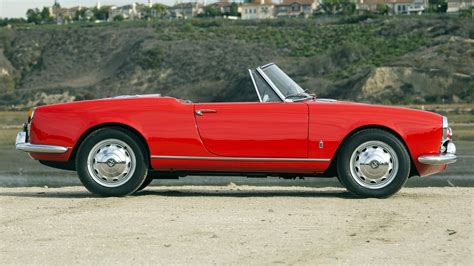 1920x1080 Red Car Alfa Romeo Giulia 1600 Spider Car Convertible Old