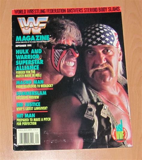 Wwe September 1991 Wwf Magazine Wrestling Hulk Hogan And Ultimate Warrior