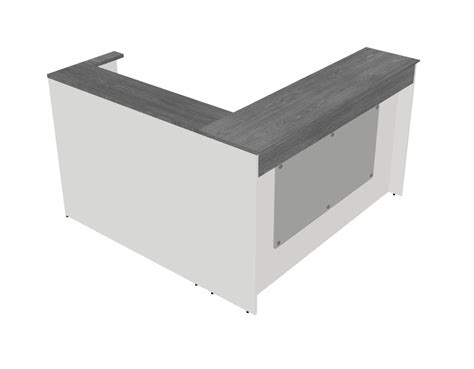 Slick Grey L Shaped Reception Desk Officestock