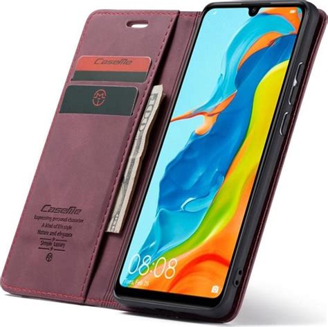 Caseme Book Case Geschikt Voor Huawei P Lite Hoesje Bordeaux Bol