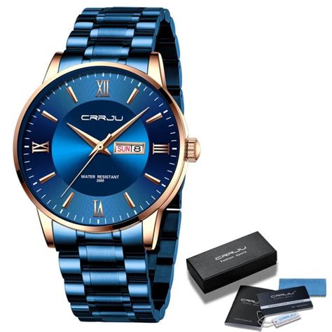 Mens Watches Blue Face Silver Strap Gabriela Mintz