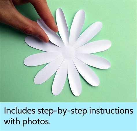 Easy DIY Daisy Gerbera Paper Flower Template SVG And PDF To Cut With