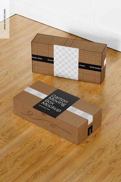 Premium PSD Carton Moving Boxes Mockup