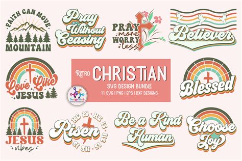 Retro Christian Svg Bundle Graphic By Designhub Creative Fabrica