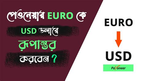 How To Convert EURO To USD In Payoneer Bangla Tutorial Manage