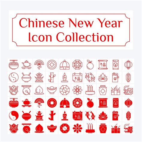 Clean Chinese New Year Icon Collection 39884312 Vector Art At Vecteezy