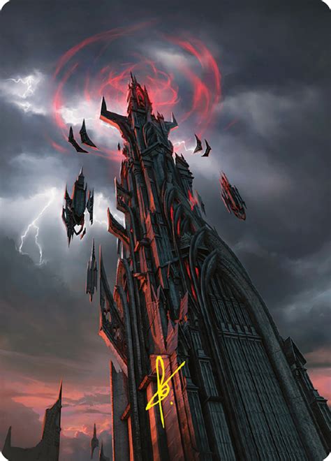 Barad Dur Art Card Signed Art Series The Lord Of The Rings