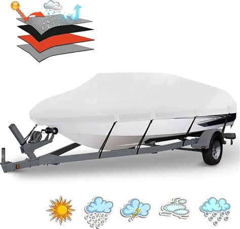 Amazon Hahasole Heavy Duty D Pu Waterproof Boat Cover