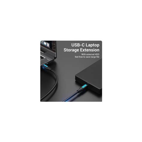 Vention Cotbg Usb C Male To C Male A Cable M Black Pvc Type