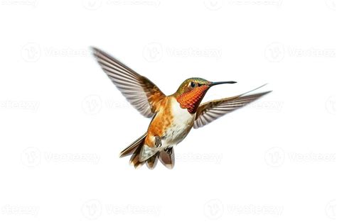 hummingbird isolated  white backgroundgenerative ai  stock