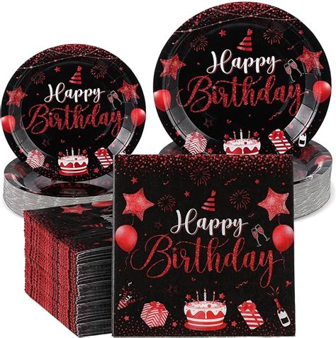 Amazon Silifine Pcs Happy Birthday Party Supplies Tableware