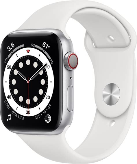 Apple Watch Series 6 (GPS + Cellular) 44mm Aluminium silber mit ...