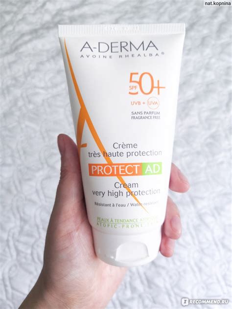 Солнцезащитный крем для лица A-Derma Protect spf 50+ - «Санскин для ...