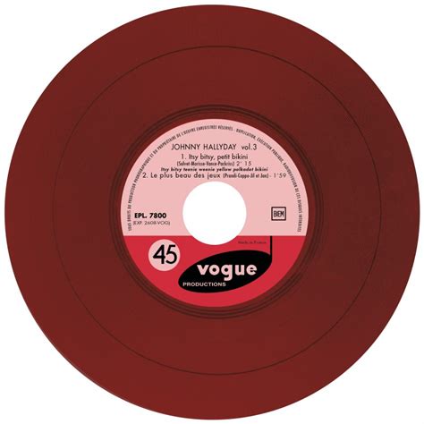 Johnny Hallyday EP N03 Itsy Bitsy Petit Bikini Vinyle 7