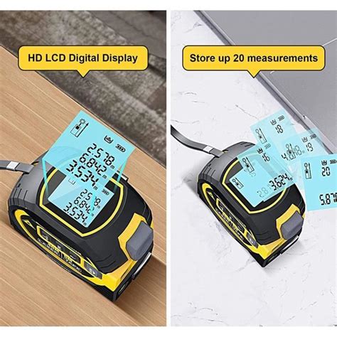 Mètre Laser Numérique 3 in 1 avec ligne laser croisée 131Ft Télémètre