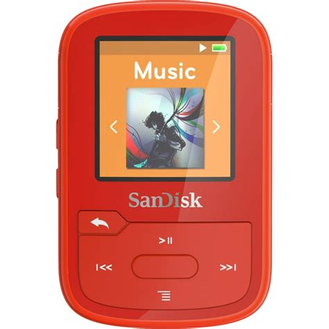 SanDisk Clip Sport Plus 16GB MP3 Player, Red - Walmart.com - Walmart.com