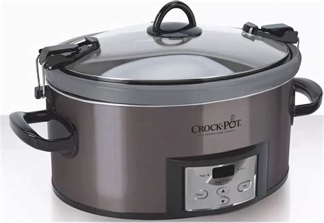 Crock Pot 7 Qt Nonstick Ceramic Coating Cook And Carry Programmable Easy Clean Slow