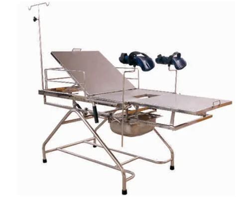 Stainless Steel Silver Labour Table Ss Hospital Furniture Size