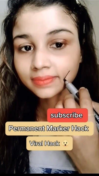 Permanent Marker Remove Hack 😱 Viral Hack Permanent Marker Remove On Face And Skin Viralreels