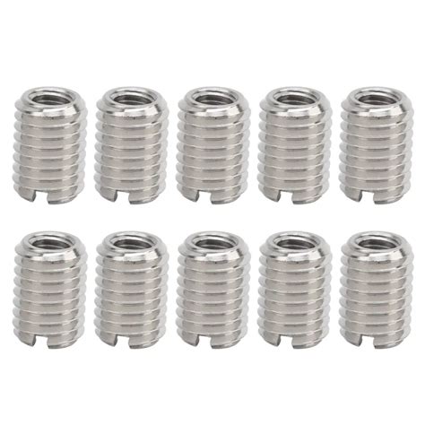 10Pcs Thread Inserts Male Female Reducing Nut Repair Tool Stainless