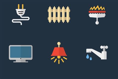 utilities icons | Custom-Designed Icons ~ Creative Market