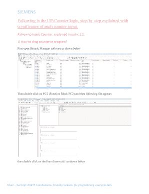 Siemens Logo Programming Examples Pdf - Fill Online, Printable, Fillable, Blank | pdfFiller