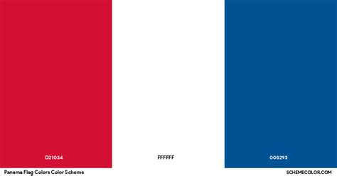 Panama Flag Colors - Flags - SchemeColor.com