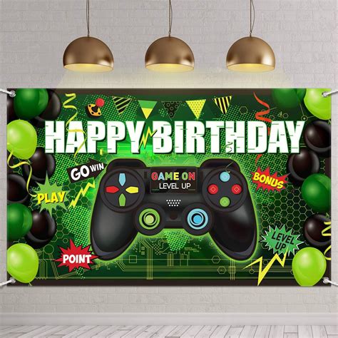 Video Game Happy Birthday Backdrop Game On Birthday Party